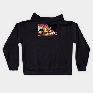 Night Drive Neon Blur Las Vegas 3 Kids Hoodie